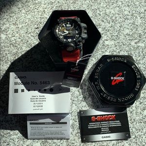 A Like new Casio GWG-1000 Mudmaster w red band BIG